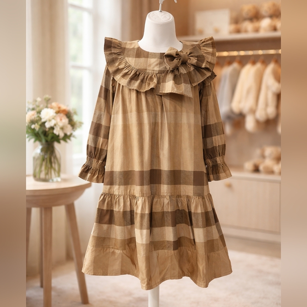 Carbon Soldier Girls Taffeta Ruffle Dress 12